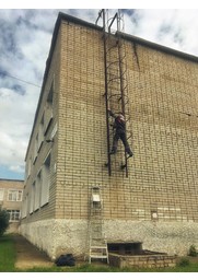 Испытание пожарной лестницы в школе №34 Красный Химик г.Кирова
